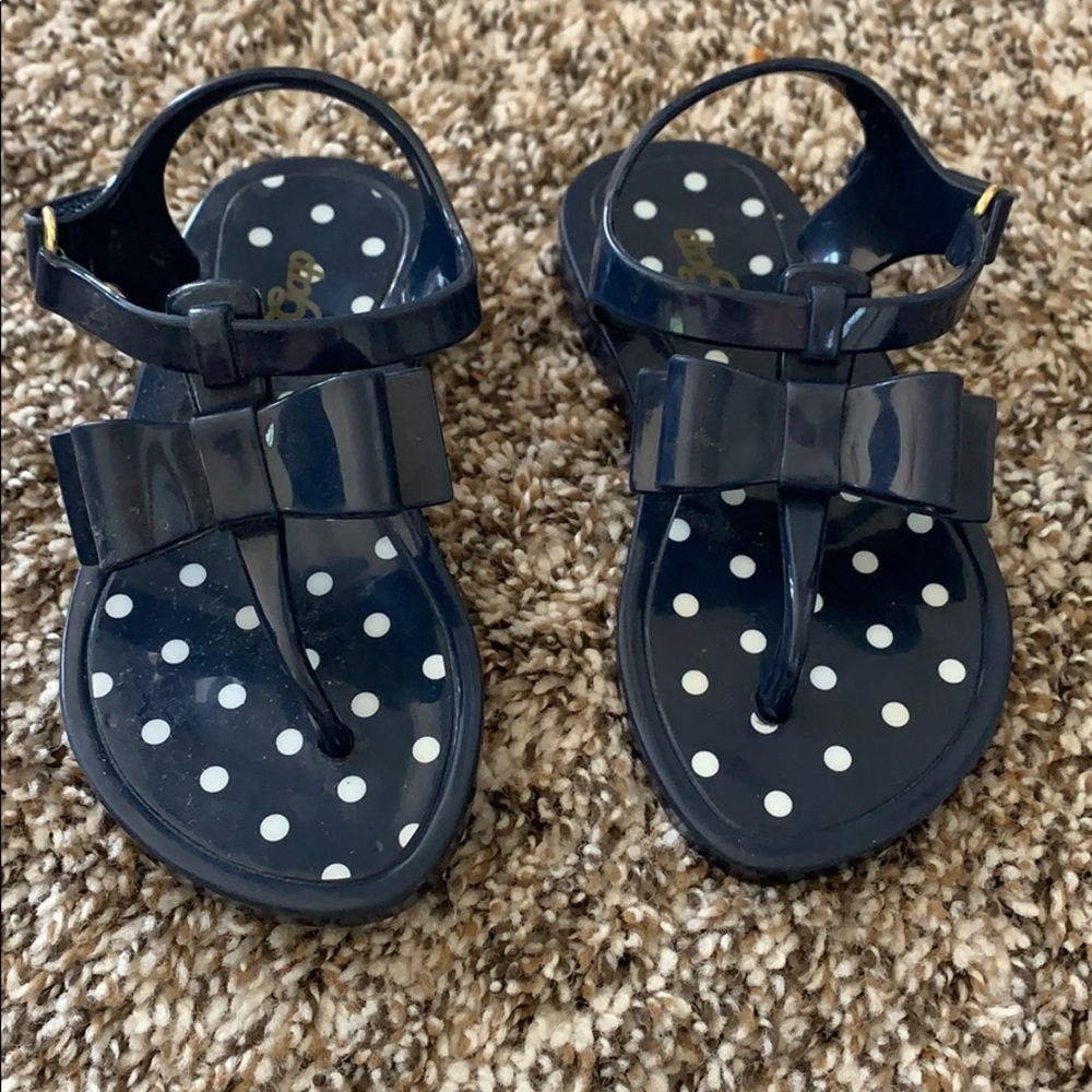 Gap Girls Navy Blue Jelly Sandals: Size 8
